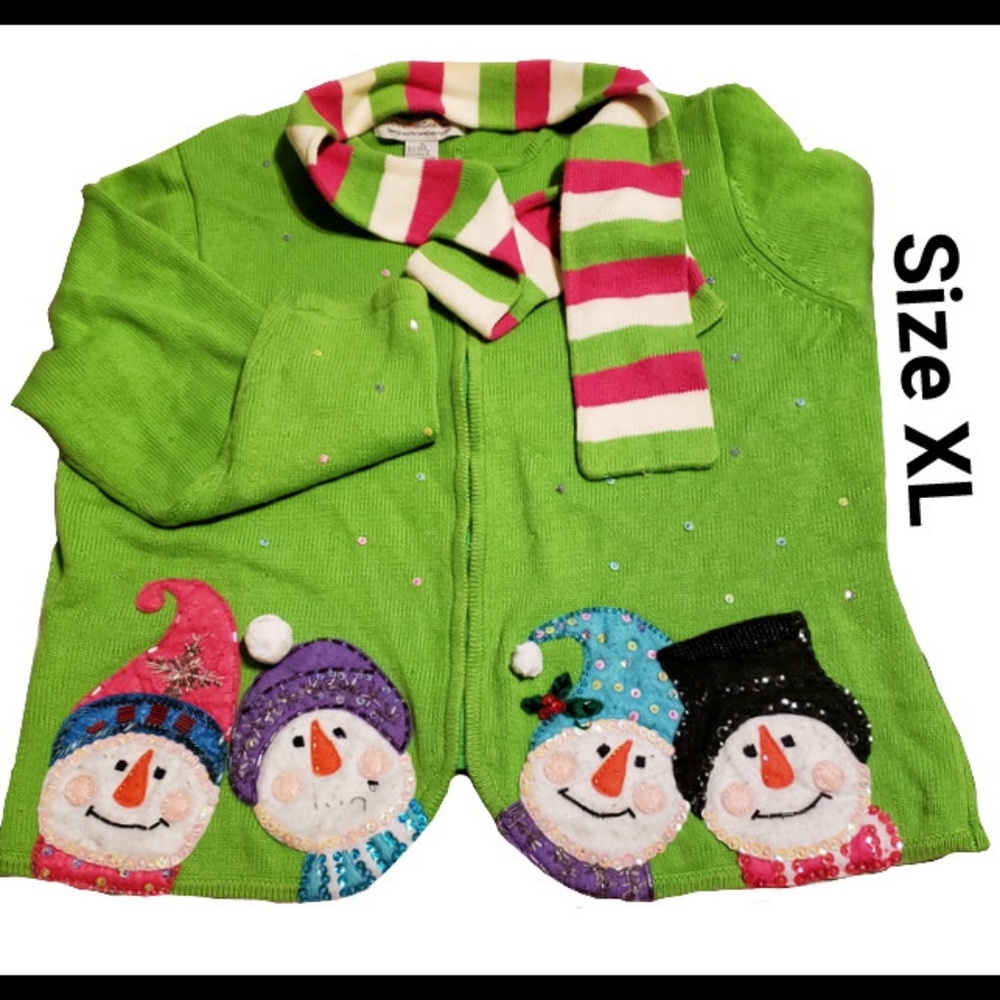 Snowman Christmas Sweater XL